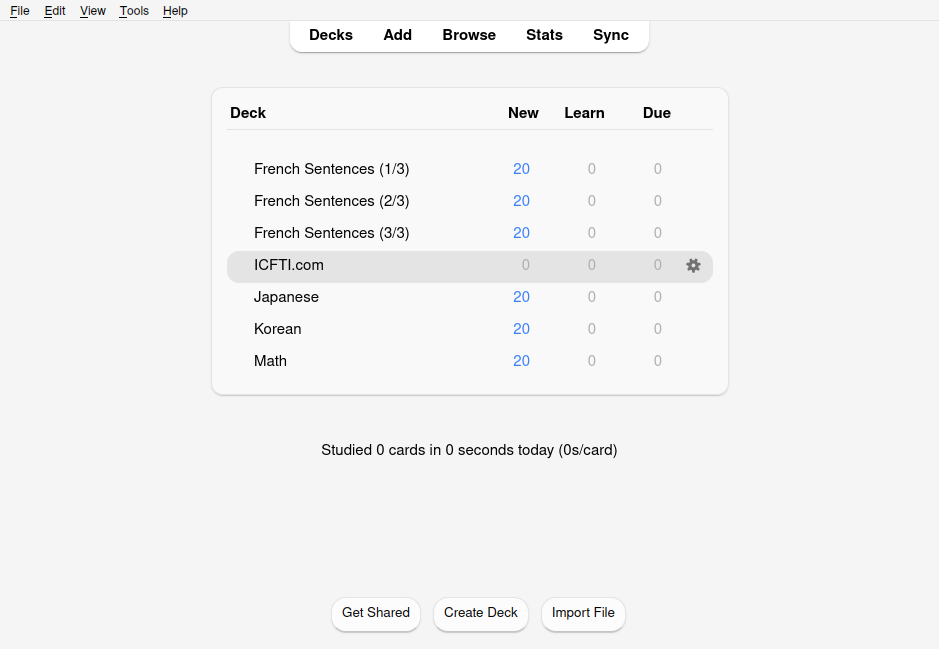 Anki Multi-Part Shared Deck