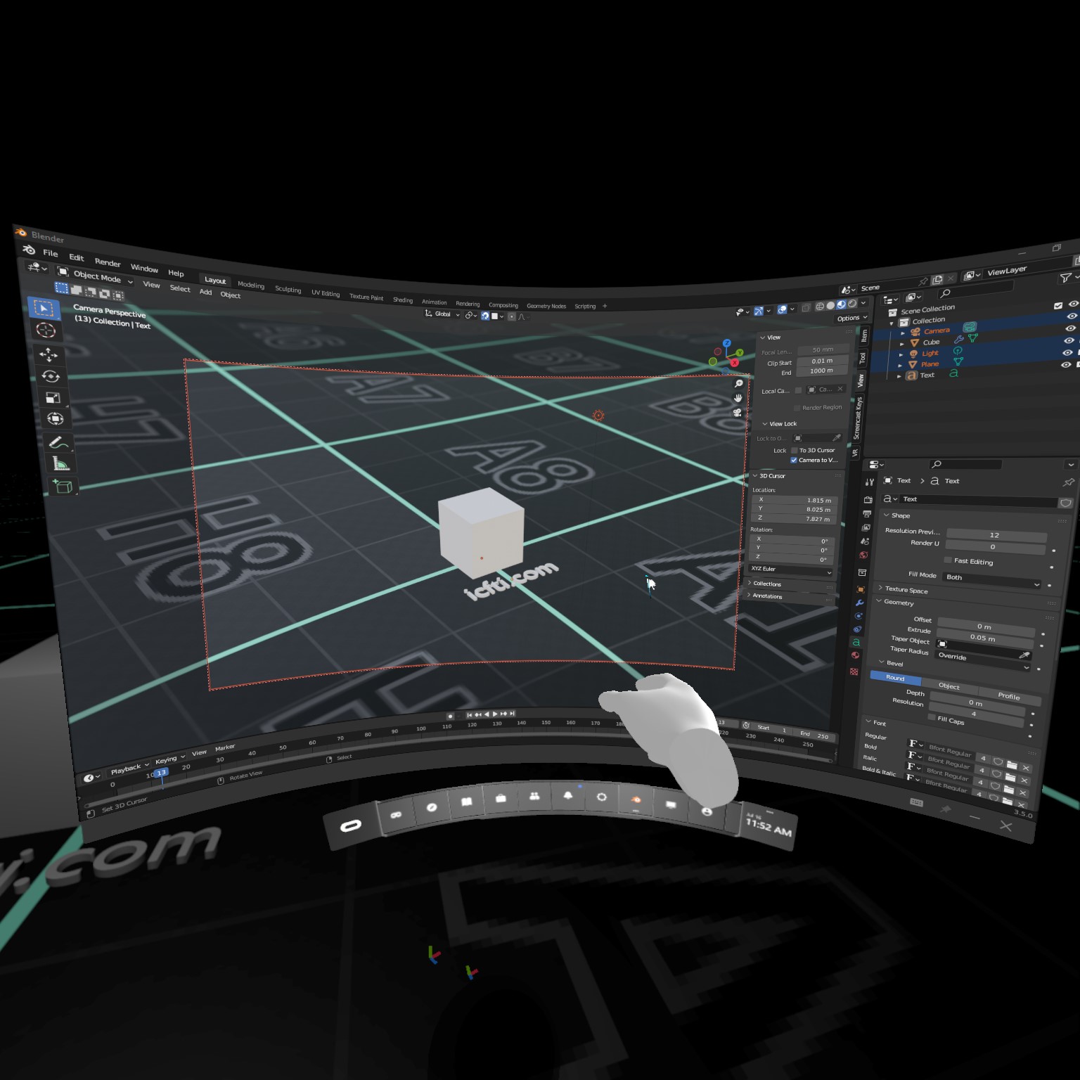 Blender VR Initial Desktop