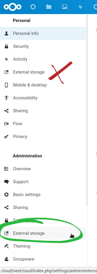 Nextcloud - External Config Location